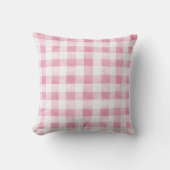 Roze Groen Wit Plaid Strepen  Kussen (Voorkant)