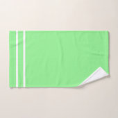 Roze Groen Wit Strepen Geometrisch Patroon Bad Handdoek (Handdoek)