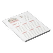 Roze Groen Witte Bloemige Weekplanner Organizer Notitieblok (Schuin)