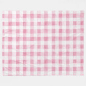 Roze Groen Witte Gekeperde Strepen Fleece Deken (Voorkant (Horizontaal))