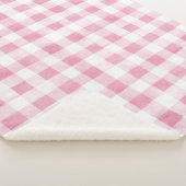 Roze Groen Witte Gestreepte Plaid  Sherpa Deken (3/4)
