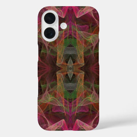 Roze, Groen & Zwart Fractal telefoonhoesje Case-Mate iPhone Case (Achterkant)