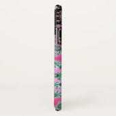 Roze Groen Zwart Fractal Yin-Yang iPhone X Hoesje (Achterkant / rechts)