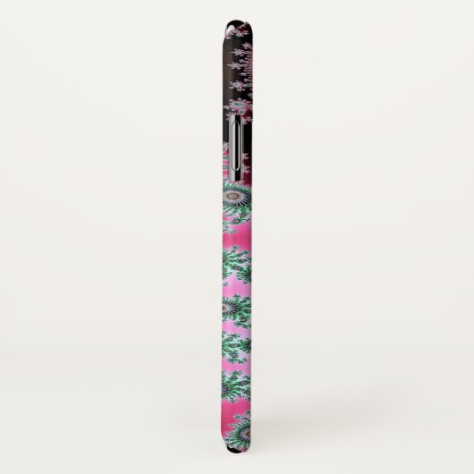 Roze Groen Zwart Fractal Yin-Yang iPhone X Hoesje (Achterkant / rechts)