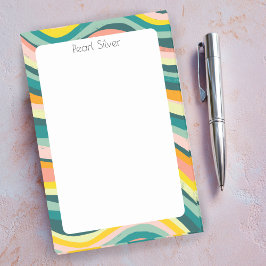 Roze groene aangepaste grafische kaart op maat post-it® notes