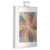 Roze groene anthracite Fantasy Flower Fractal Art Flacon (Rechts)