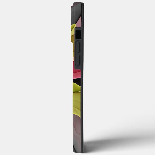 Roze groene anthracite Fantasy Flower Fractal Name Case-Mate iPhone Case (Achterkant / Links)