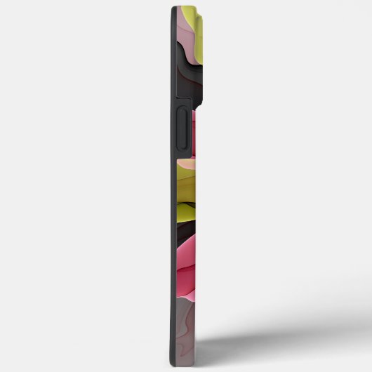 Roze groene anthracite Fantasy Flower Fractal Name Case-Mate iPhone Case (Achterkant / Rechts)