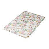 Roze Groene Aquarel Wilde Bloem Badmat (Gekanteld)
