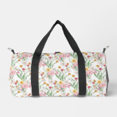 Roze Groene Aquarel Wilde Bloem Monogram Plunjezak (Voorkant)