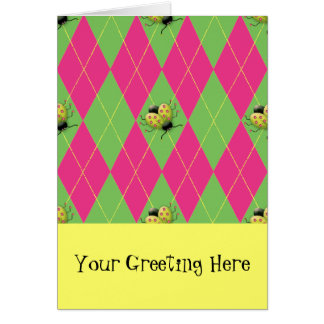Roze & Groene Argyle Lieveheersbeestje