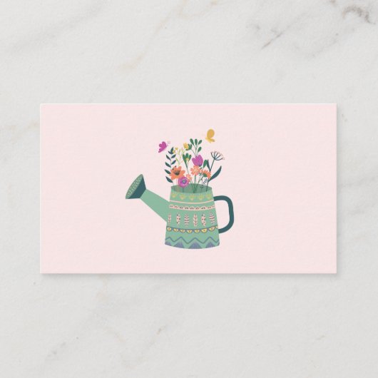 Roze groene Baby in Bloom Diaper Raffle Ticket (Achterkant)