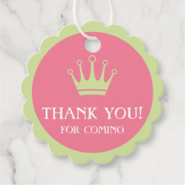 Roze Groene Baby Shower Favor Tags Bedankjes Labels