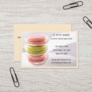 Roze Groene Bakkerij Baker Pastry Chef Macaron Visitekaartje