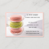 Roze Groene Bakkerij Baker Pastry Chef Roze Macaro Visitekaartje (Voorkant)