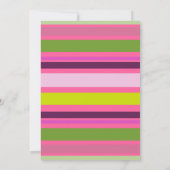 Roze Groene Ballonnen Taart Meisjes 4e Verjaardag Kaart (Achterkant)