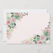 Roze & Groene betoverde tuin Bedankkaart (Achterkant)