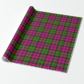 Roze Groene Blackwatch Campbell Tartan Plaid Cadeaupapier (Uitgerold)