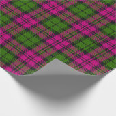 Roze Groene Blackwatch Campbell Tartan Plaid Cadeaupapier (Hoek)