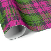 Roze Groene Blackwatch Campbell Tartan Plaid Cadeaupapier (Rol Hoek)