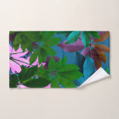 Roze & Groene bladeren handdoek set (Handdoek)