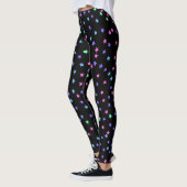 Roze groene blauwe Paarse stars patroon Leggings (Links)