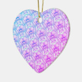 roze groene blauwe patroonkleur keramisch ornament (Links)