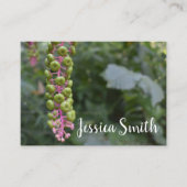 Roze groene bloem Natuur fotografie Visitekaartje (Voorkant)