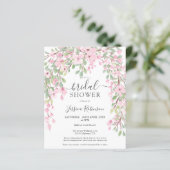 roze groene bloem waterverf budget vrijgezellenfee (Staand voorkant)