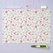 Roze groene bloemen bloem decoupage tissuepapier (Craft)