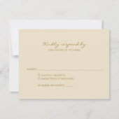  roze groene bloemen die simpel wedden RSVP kaartje (Voorkant)