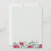 Roze Groene Bloemen op Sage Vrijgezellenfeest Kaart (Achterkant)