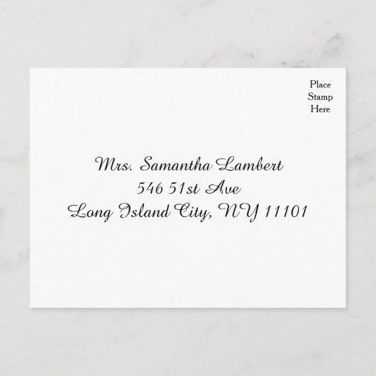 Roze & Groene Bloemen Streep Huwelijk RSVP Post Ka Uitnodiging Briefkaart (Achterkant)