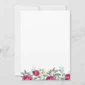 Roze Groene Bloemen Vrijgezellenfeest Kaart (Achterkant)