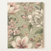 Roze Groene Bloemendagelijkse Planner Studentensch (Achterkant)