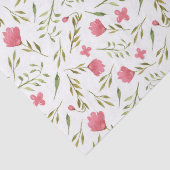 Roze groene bloemendecoupeerwerk tissuepapier (Detail)