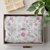 Roze groene bloemendecoupeerwerk tissuepapier (Geschenk)