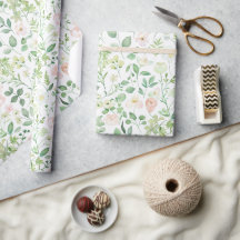 Roze groene bloemige bruidsfeest baby shower