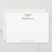 Roze groene bloemige douche voor de bruid naar keu bedankkaart (Voorkant)