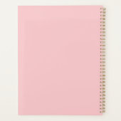 Roze & groene bloemige Trompe L'oeil handtas illus Planner (Achterkant)