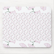 Roze Groene Bloemranken Bloemen Muismatten