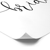 Roze groene bloemstuk bruidsdouche welkomstbord poster (Hoek)