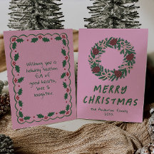  Roze Groene Bogen Krans Kerst Niet-Foto