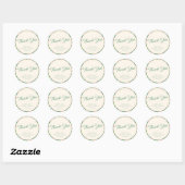 Roze Groene Boho Bloemstuk Aangepaste Douche Bedan Ronde Sticker (Vel)