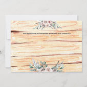 Roze groene Boho herten geweien stam veren Opslaan Save The Date (Achterkant)