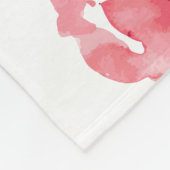 Roze Groene Boho waterverf bloemen gepersonaliseer Fleece Deken (Hoek)