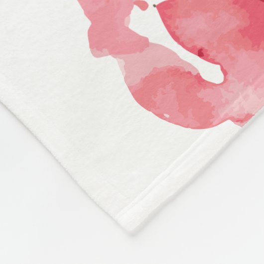 Roze Groene Boho waterverf bloemen gepersonaliseer Fleece Deken (Hoek)