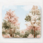 Roze Groene Bomen Blauwe Luchten Muismat (Voorkant)