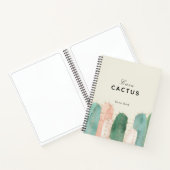 Roze & Groene Cactus Vakantiehuis Gastenboek Notitieboek (Binnen)