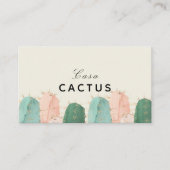 Roze & Groene Cactus Vakantiewoningen Airbnb Visitekaartje (Voorkant)